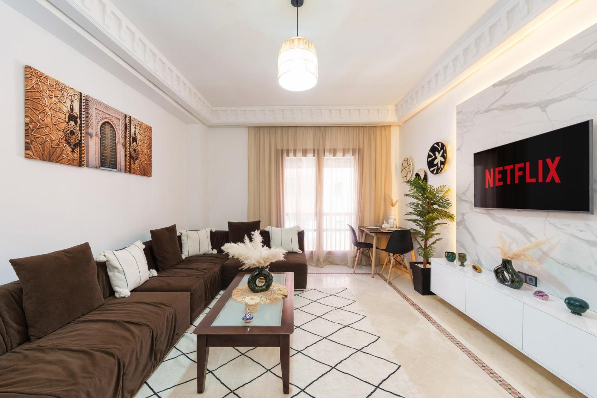 Appartement Chic Gueliz Plaza Avec Vue มาร์ราเกช ภายนอก รูปภาพ