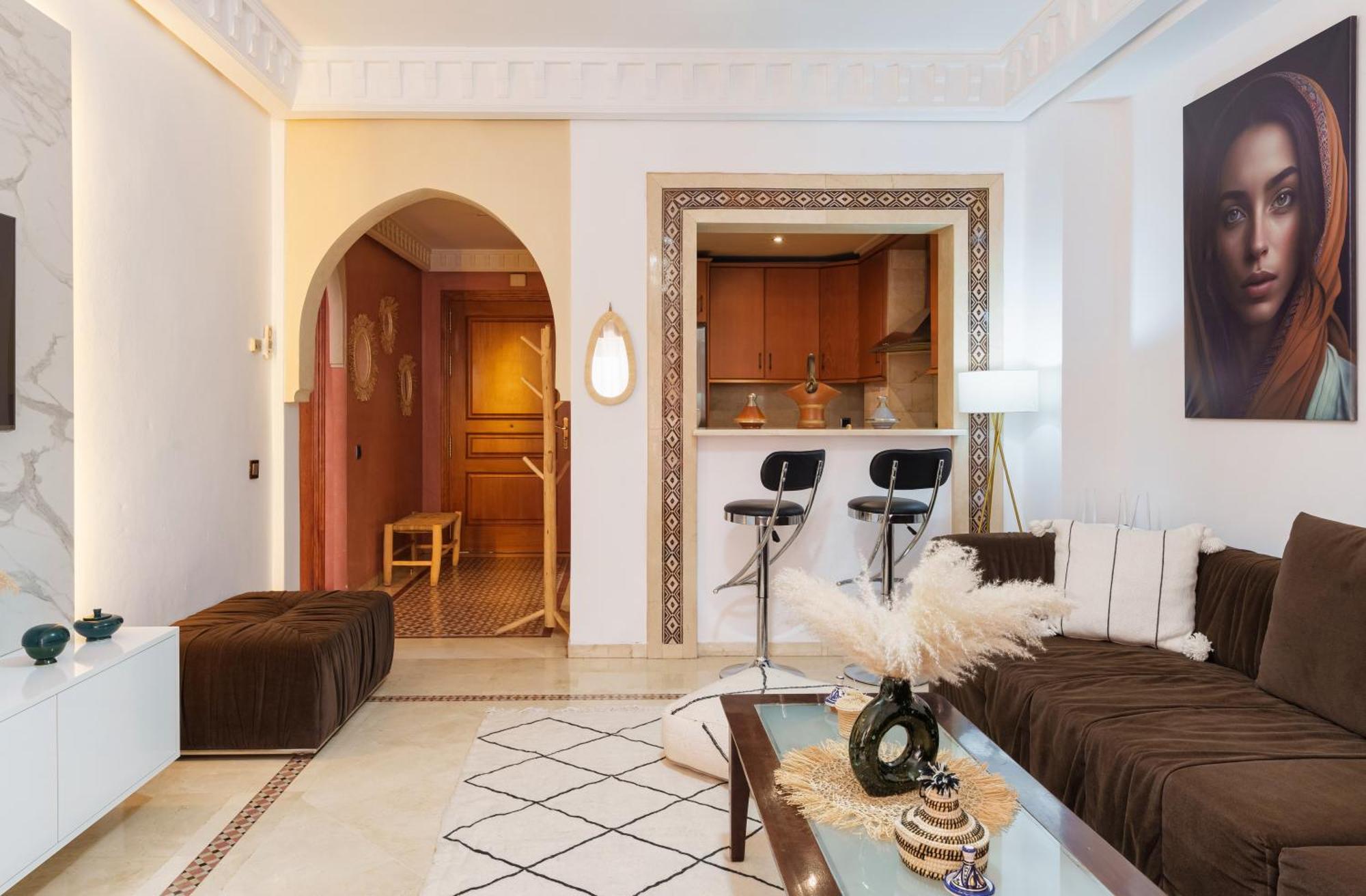 Appartement Chic Gueliz Plaza Avec Vue มาร์ราเกช ภายนอก รูปภาพ