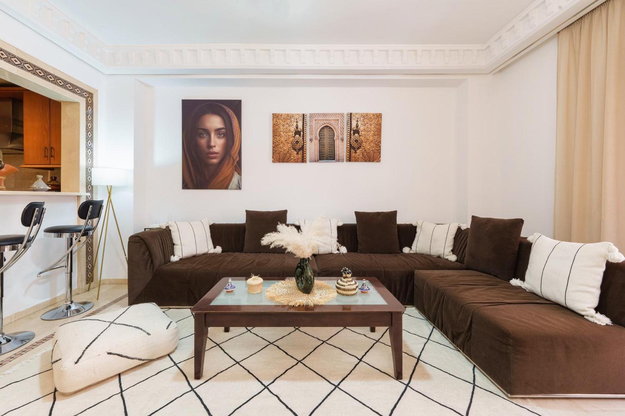 Appartement Chic Gueliz Plaza Avec Vue มาร์ราเกช ภายนอก รูปภาพ